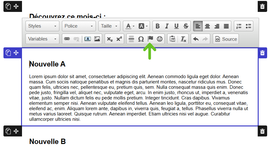 S&eacute;lectionner le drapeau