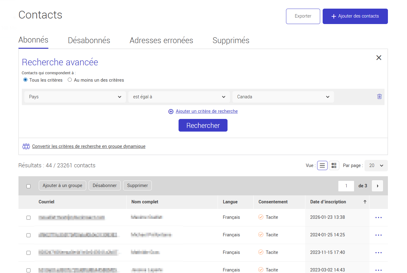 Recherche avanc&eacute;e